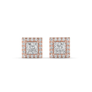 1.02Ct Lab Diamond Earring <b>Set</b> Princess Brilliant 14KT <b>Gold</b> Lightweight Unique Designer Style Bulk Inventory - Product Image 2