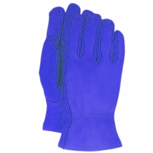 Gants de conducteur en cuir de chèvre grainé de qualité supérieure, durables, résistants, antistatiques, imperméables, sans latex, évacuant l'humidité, 11 oz, élastiques - Product Image 5