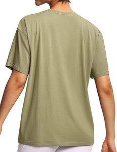เสื้อยืดสตรีทแวร์โลโก้แบบกำหนดเอง เสื้อยืดผ้าฝ้ายทรงหลวมสำหรับผู้หญิง เสื้อยืดคอกลมโอเวอร์ไซส์สุดหรูสำหรับผู้หญิง - Product Image 2