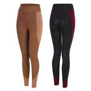 Leggings de equitación casuales de invierno con logo personalizado, transpirables, ligeros, antibacterianos, resistentes a desgarros, de Spandex/Nylon con costuras. - Product Image 1