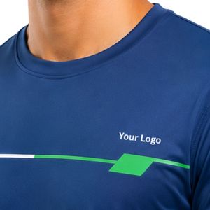 T-shirt de sport pour homme, bleu royal, performance, séchage rapide, athlétique, gym, course à pied, entraînement, logo personnalisé, OEM - Product Image 6
