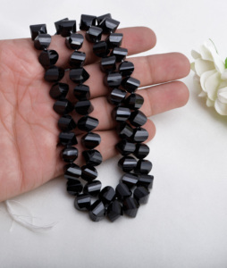 Perles fantaisie torsadées en spinelle noire naturelle pour la fabrication de bijoux fins, collier en pierres précieuses, pierres précieuses en vrac - Product Image 6