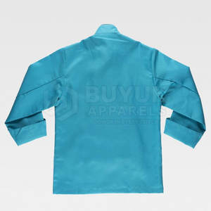 Veste de chef ventilée, respirante, durable, à manches longues, en polyester/coton tricoté, vêtements culinaires professionnels, tenue de travail pour la cuisine - Product Image 3