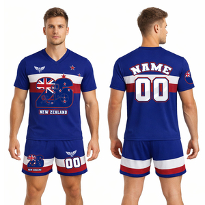 Conjunto de Camiseta de Rugby Personalizada, Estilo Nueva Zelanda, Uniforme Deportivo Transpirable para Hombre, Sublimado, Uniforme de Entrenamiento, Venta al Por Mayor OEM - Product Image 1