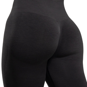 Leggings de compression tricotés sans couture taille haute décontractés pour femmes noires, idéaux pour la gym, le fitness, le yoga et la course à pied (extensibilité quadridirectionnelle) - Product Image 6