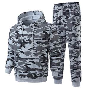 Ensemble de survêtement unisexe camouflage à capuche, longueur intégrale, avec cordon de serrage, respirant, décontracté pour adultes, saison automne - Product Image 1