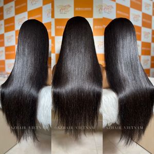 Nouvelle arrivée 100% naturel brut vietnamien cheveux perruques style droit extensions de cheveux humains prix de gros - Product Image 6