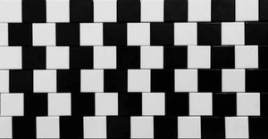 Resin Inlay Minimalist Black White Striped Rectangle Storage Boxes Set of 2 Stackable Decorative <b>Bins</b> for Living Room Neatening - Product Image 3