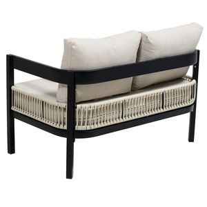 Set Divano da Esterno Multiuso U_Style in Ferro con Tavolo e Decorazioni in Rattan, Impermeabile e Antiruggine per Giardino e Prato, Arredamento Premium per Patio - Product Image 6