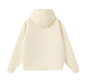 เสื้อฮู้ดซิปผู้ชาย สีครีม แขนยาว ลายทาง เป็นมิตรกับสิ่งแวดล้อม แห้งเร็ว ระบายอากาศได้ดี ผลิตจากผ้าโพลีเอสเตอร์ฟลีซ เหมาะสำหรับใส่ในฤดูหนาว - Product Image 2