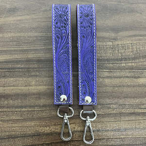 Llavero de Cuero Vacuno Repujado a Mano 2025, Llavero de Lujo de Alta Gama Estilo Occidental, Mosquetón Duradero, Clip para Llaves Bonito para Mujer - Product Image 6