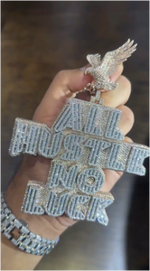 จี้ชื่อ 3 มิติสั่งทำพิเศษ ประดับโมอิสซาไนต์ เครื่องประดับเงินฮิปฮอป ดีไซน์หรูหรา ทันสมัย สไตล์เฉพาะตัว สวยสง่า - Product Image 2