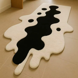 พรมขนสัตว์ทอมือดีไซน์หรูหราสั่งทำพิเศษ  ขนสูง-ขนต่ำ สำหรับห้องนั่งเล่น ห้องครัว สำนักงาน ห้องสวดมนต์ โดย INDIAN TEXTILES H/L - Product Image 1