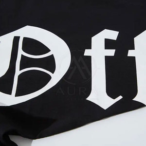 T-shirt pour homme imprimé personnalisé, coupe ample, 100 % coton, confortable et tendance, faible MOQ, impression en relief - Product Image 5