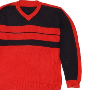 divine nine sororities Women's Knitted Cardigan <b>Red</b> <b>Black</b> Contrast Color V-neck Long Sleeve <b>Striped</b> Classic Autumn Wear - Product Image 3