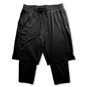 Customized Casual Men's Awrah Shorts Muslim <b>Mid</b>-Knee Elastic Waist Solid 100% Cotton Canvas Waterproof Eco-Friendly Quick Dry - Product Image 1