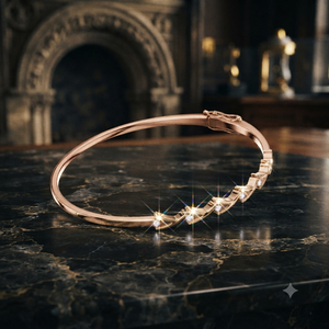Rose Gold Diamond X Pattern <b>Bangle</b> <b>Bracelet</b> for Women Elegant Hinged Cuff <b>Bracelet</b> Luxury Fashion Jewelry Gift Wholesale - Product Image 1