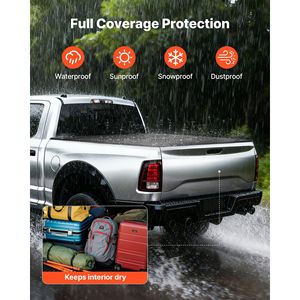 Dodge Ram 1500 2019-2024 (Incluso Modello 2024) Nuovo Copricassone Rigido Tri-Fold Classico da 6,4 piedi Compatibile con Larghezza Cassone di 76,3 pollici - Product Image 5