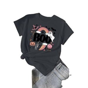 Camiseta holgada con estampado personalizado de alta calidad para mujer, ropa informal con cuello redondo, camisetas de manga corta, camisetas - Product Image 3