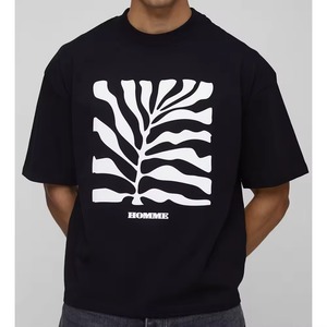 Camiseta oversize para hombre, hombros caídos, corte holgado, estilo streetwear, informal, de algodón, para verano. - Product Image 1