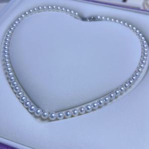 Collar de Perlas de Agua Dulce Naturales de Zhuji de 5-6 mm, Sin Núcleo, Luz Extremadamente Fuerte, Cadena Clavicular Versátil, Accesorio de Moda - Product Image 4