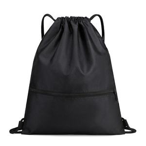 <b>Backpack</b> with Front Zip Pocket Lightweight Nylon Gym Bag Unisex Casual Style Solid Color - Product Image 4