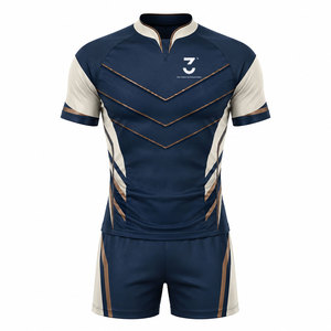 Uniforme de Rugby Personalizado de Alto Rendimiento, Transpirable, de Secado Rápido, Tela Suave, Servicio OEM, Impresión por Transferencia de Calor - Product Image 1