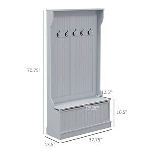 Appendiabiti con panca per ingresso/veranda - Product Image 2