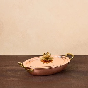 Tazón clásico de acero inoxidable para servir con tapa y asas, acabado pulido, resistente al óxido, solo se lava a mano, juego de utensilios de cocina - Product Image 3