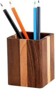 Organisateur de bureau en bois, porte-stylos et porte-crayons pour table, fabriqué en bois - Product Image 5