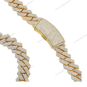 14 MM 22 inches Elegant <b>Iced</b> <b>Out</b> Cuban Link <b>Chain</b> 925 Sterling Silver Extended Clasp Hip Hop <b>Chain</b> Thick Miami Luxury Statement - Product Image 2