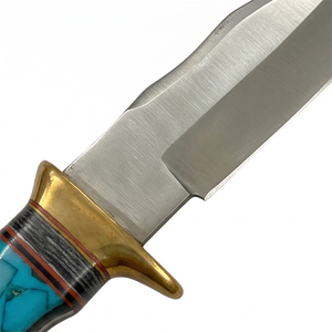 Couteau Bowie pour le camping, la randonnée et la chasse en plein air, avec construction en acier inoxydable, poignée confortable et étui. - Product Image 6