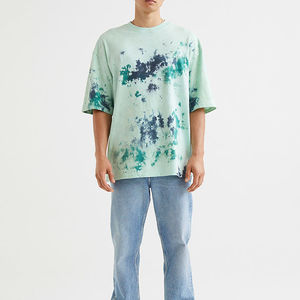 T-shirts pour hommes 100% Coton épais, haute qualité, style délavé à l'acide vintage, grandes tailles, coupe oversize, pour l'été, vente en gros, Ringers - Product Image 3