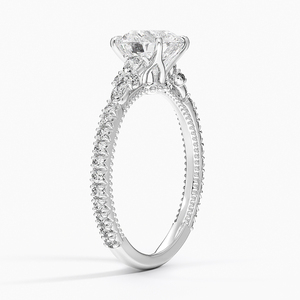 Bague BOJ 080 en argent 925 avec halo de pierres et griffes, diamant solitaire taille radiant 2 carats, couleur D, VVS1, Moissanite certifiée GRA, prix bas - Product Image 2