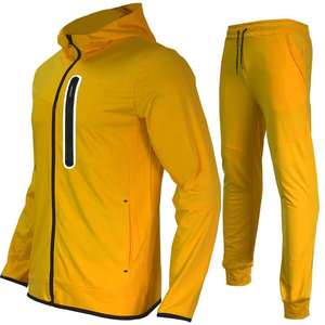 Ensemble de survêtement deux pièces pour homme, 100 % polyester, haute qualité, personnalisé, décontracté, uni, pour le jogging et le sport - Product Image 4