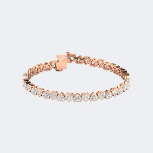 8.00 CTW Lab Grown Diamond Heart Shape Brilliant Cut <b>Bangle</b> <b>Bracelet</b> For Women 925 Sterling Silver Luxury E F Color VS VVS - Product Image 6