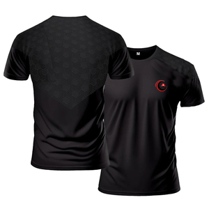 T-shirt personnalisé imprimé respirant à adhérence optimale, coupe ajustée, teint en fil, 90 % coton 10 % élasthanne, pour le sport et la gym au printemps - Product Image 3