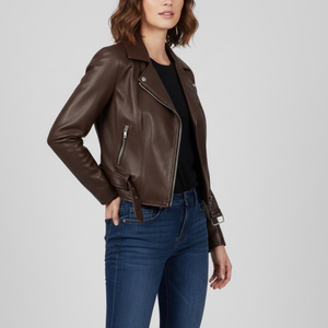 Veste en cuir pour femmes, vêtements d'extérieur, mode hiver, vêtements en cuir pour femmes, veste d'hiver - Product Image 6