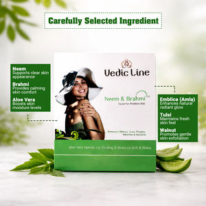 Kit Facial Vedic Line Neem & Brahmi, Solución Completa para el Cuidado de la Piel, para una Piel Clara, Radiante y Saludable, Precio de Exportación - Product Image 2