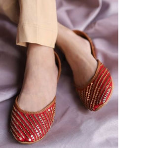 Zapatos Tradicionales Chappal/Khussa para Mujer, Planos y Ligeros, en Colores Mixtos - Product Image 6