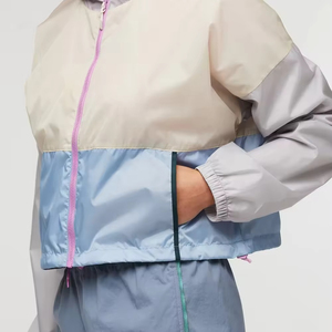 เสื้อแจ็คเก็ตกันลมแบบครอปสำหรับผู้หญิง OEM/ODM ผลิตจากโพลีเอสเตอร์ 100% ระบายอากาศได้ดี เหมาะสำหรับเล่นกีฬา รับสั่งทำพร้อมพิมพ์โลโก้ - Product Image 5