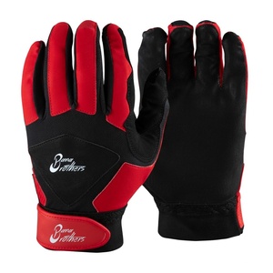 Guantes de béisbol de alta calidad color marrón con puño largo y correas dobles - Product Image 6