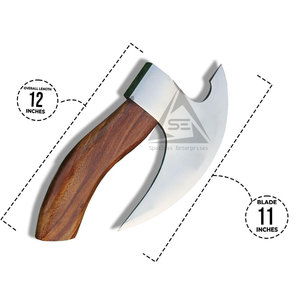 Unique Style Solid Color Pizza Cutting <b>Axe</b> with <b>Wood</b> Handle and Stainless Steel Blade Customizable Pakistan Manufactured - Product Image 4
