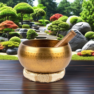 ขันทองเหลืองทิเบตทำมือ เสียงลึก สำหรับการบำบัดด้วยเสียงระดับมืออาชีพ - Product Image 3