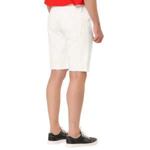 Shorts de Mezclilla Blancos Rotos para Hombre, Cintura Media, Estilo Casual de Verano con Bolsillos - Product Image 3