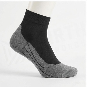 North Approach Ankle <b>Socks</b> Black Gray Breathable <b>Running</b> <b>Socks</b> for Adults Summer Season - Product Image 3