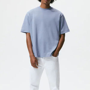 T-shirt pour homme de qualité supérieure 100% coton avec impression personnalisée de votre logo de marque, t-shirts d'été pour homme - Product Image 1
