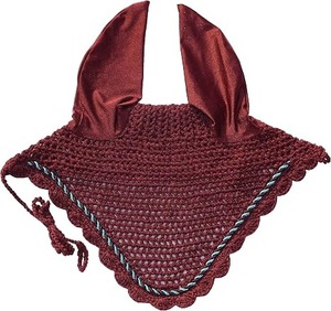 Pakistan Crafted Crochet <b>Fly</b> Veil Elegant Equestrian Horse Ear Bonnet Lightweight Washable and Breathable Design Ear Bonnet - Product Image 1