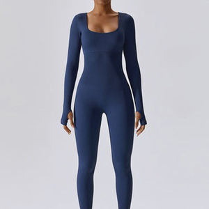 Combinaison de sport pour femme avec logo personnalisé, couleur contrastée, style legging évasé, pour yoga et gym - Product Image 2