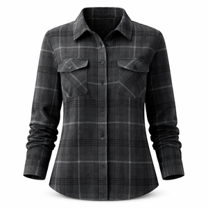 Wholesale Custom <b>Plaid</b> Flannel <b>Shirts</b> for Women - OEM Options by Leading Manufacturer - Product Image 1